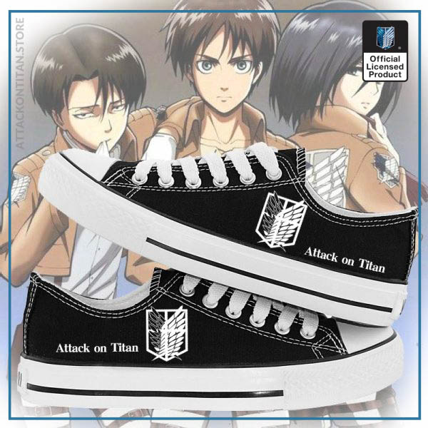 Attack on Titan Print Shoes - Casual Converse Shoes Low-Top - Image 7