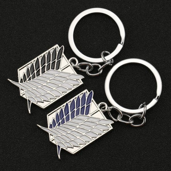 Attack on Titan Keychain Merch - Shingeki no Kyojin Wings of Freedom Metal Pendants Keychain Merch - Image 3