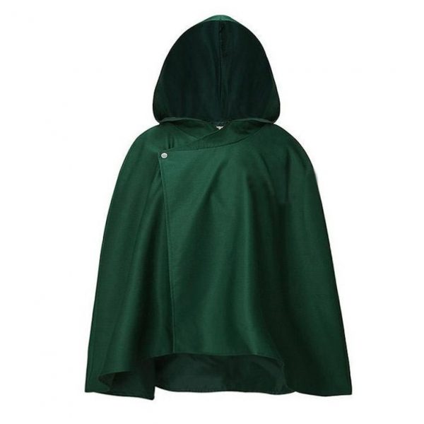 Attack on Titan Cosplay Merch: Eren Yeager And Levi Ackerman Green Cape/Masks/Necklace - Image 3
