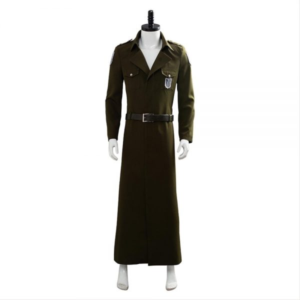 Attack on Titan Cosplay Merch: Levi Ackerman Scouting Legion Soldier Coat Trench Jacket - Image 2