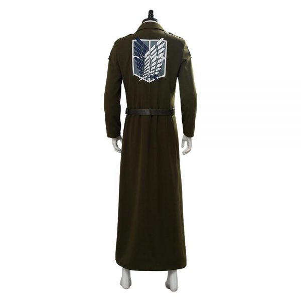 Attack on Titan Cosplay Merch: Levi Ackerman Scouting Legion Soldier Coat Trench Jacket - Image 3