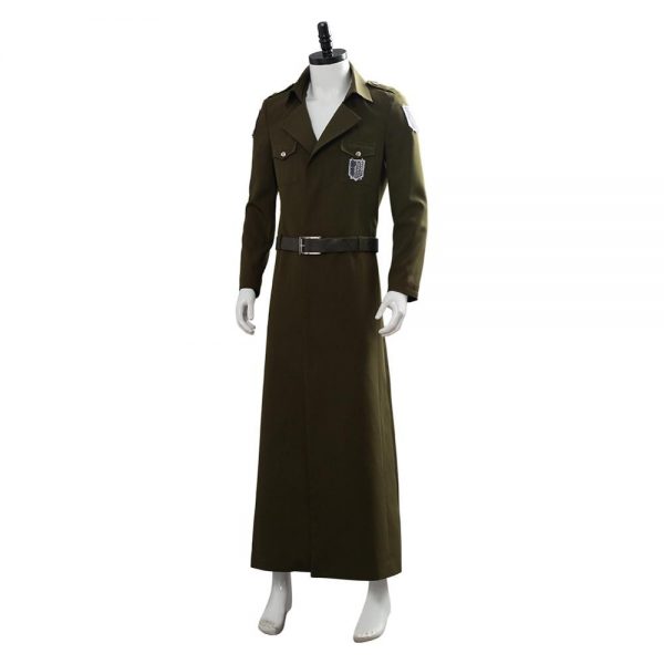 Attack on Titan Cosplay Merch: Levi Ackerman Scouting Legion Soldier Coat Trench Jacket - Image 4