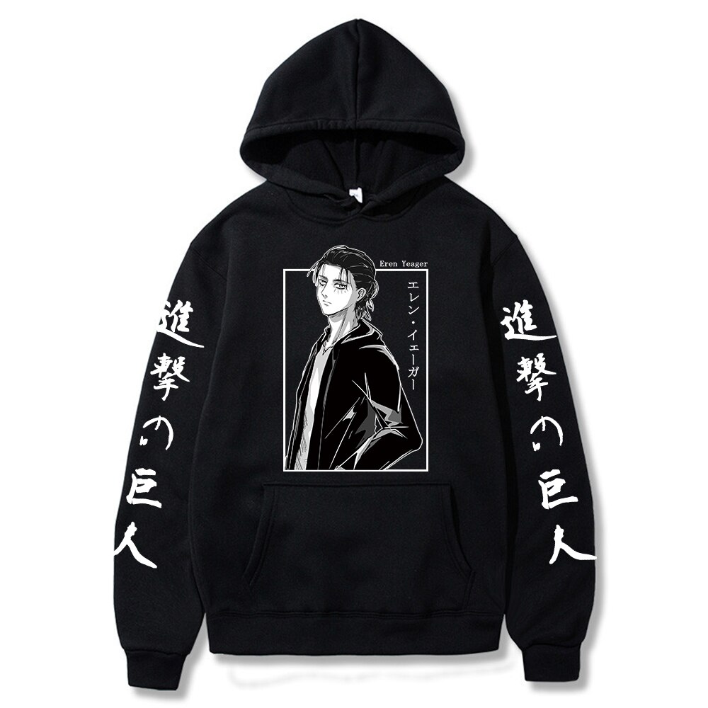 Attack On Titan Hoodies - Eren Jaeger Anime Graphic Hoodie