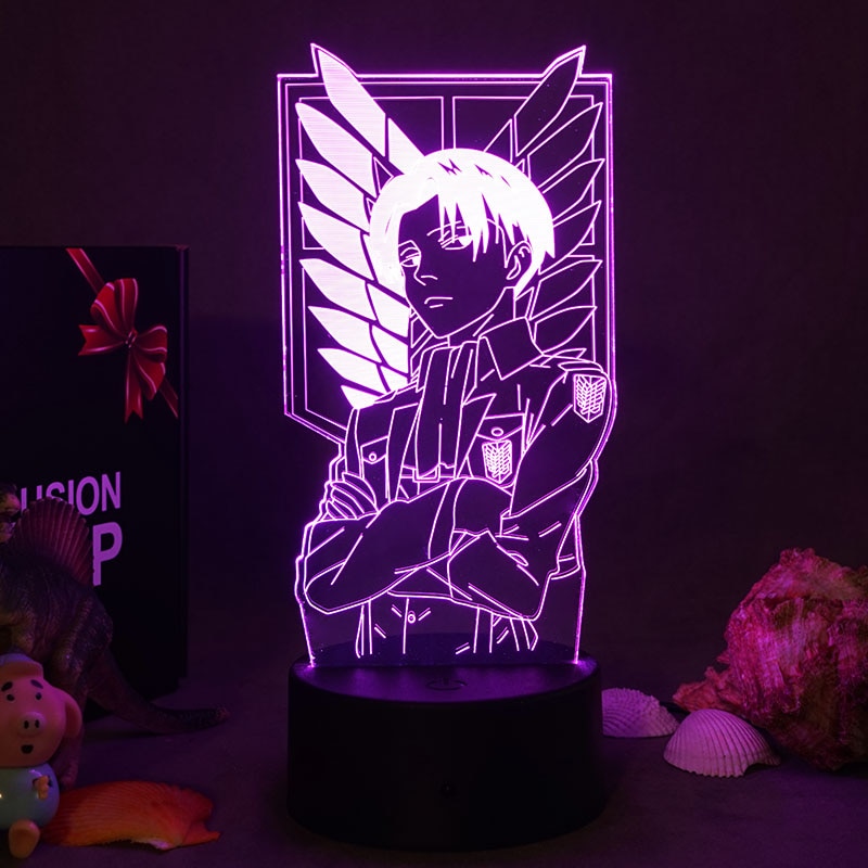 Attack On Titan Lamps - Levi Night Light Acrylic LED Lamp