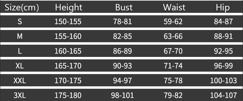 size chart bikini - Attack On Titan Store