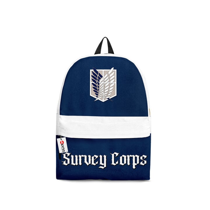 Attack On Titan Backpacks - Survey Corps White and Navy Anime Backpack