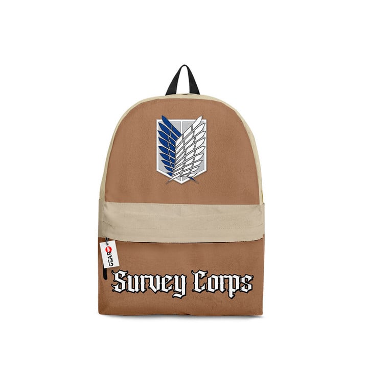 Attack On Titan Backpacks - Survey Corps Brown Anime Backpack